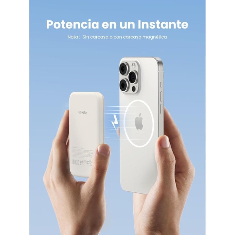 Power Bank Magsafe Mini 22.5W 5000mAh - Ricarica Rapida Wireless E Cablata Per IPhone 16/15/14/13/12 E Android