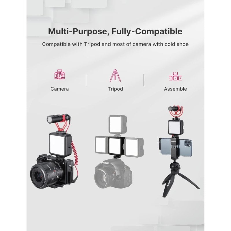 Ulanzi VIJIM VL81 Mini Lampe LED Bicolore - 3200K-5500K Pour Smartphone Et Appareil Photo