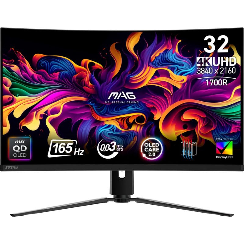 Image of MSI MAG 321CUP QD-OLED 31,5" QD-OLED UltraHD 4K 165Hz 0,03ms HDR400 Adaptive-Sync Curvo