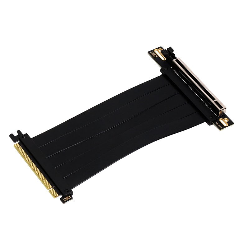 Image of Cavo prolunga riser gaming Abysm Pcie 4.0 X16 flessibile Nero