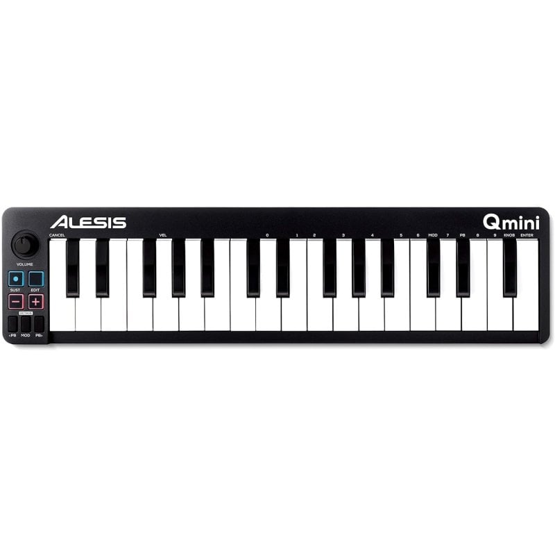 Alesis Qmini USB MIDI Teclado Controlador MIDI USB Portátil de 32 Teclas