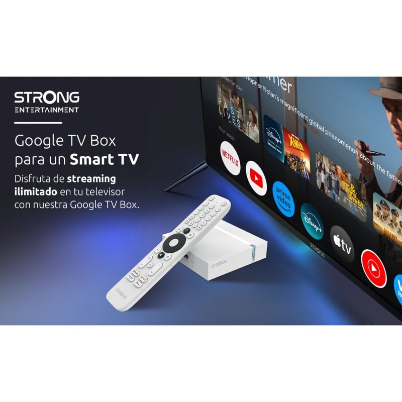 STRONG Streaming Box Android TV 4K UHD - Leap-S3+, Chromecast Integrato, Dolby Atmos