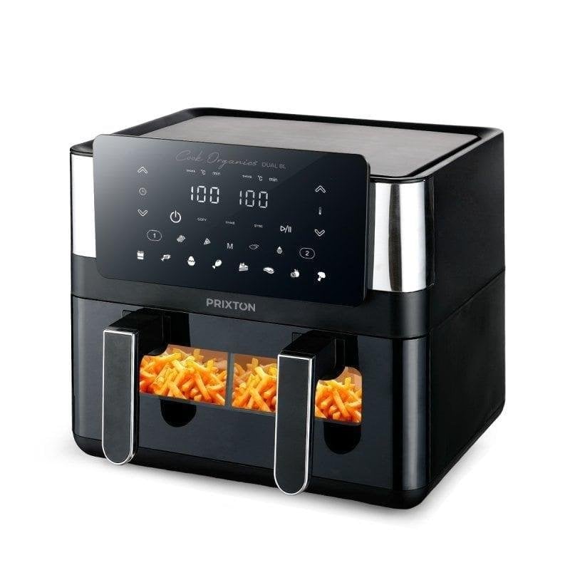 Friteuse sans huile PRIXTON Cook Organics Dual 8 litres Écran tactile 12 Programmes Double Compartiment