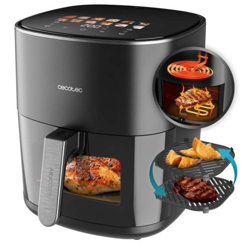 Airfryer Cecotec Cecofry Grill Duoheat 6500 Double Résistance Fenêtre 6,5L 2200W