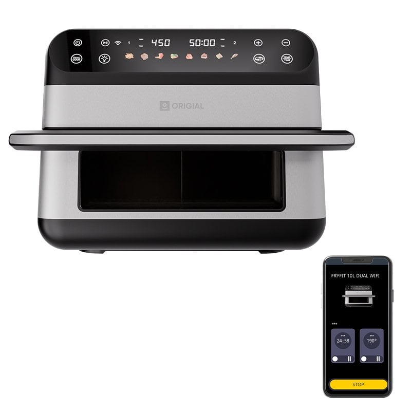 Fritadeira a Ar Original FRYFIT 10L DUAL WIFI 10L Dual Wi-Fi 2800W Inox