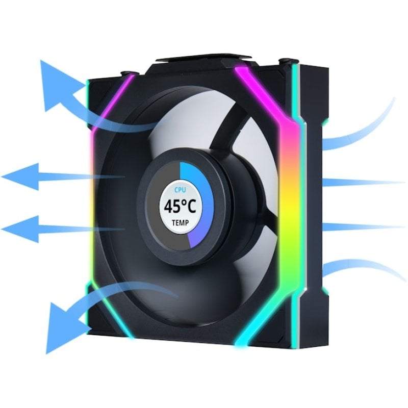 Kit Ventole RGB 120mm Ventole PC Lian Li UNI FAN SL-INF 120mm - RGB PWM, Display LCD, Connessione Wireless Ventole Rgb Display Lcd - Foto 1