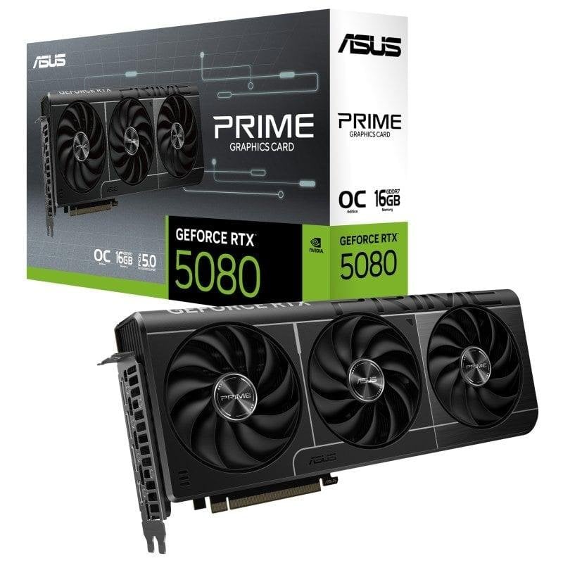 Scheda Grafica Asus GeForce RTX 5080 PRIME OC 16GB GDDR7 Reflex 2 RTX AI DLSS4