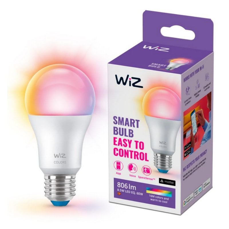 Image of Lampadina LED intelligente Wiz Wi-Fi 8,5 W E27 806 lm RGB