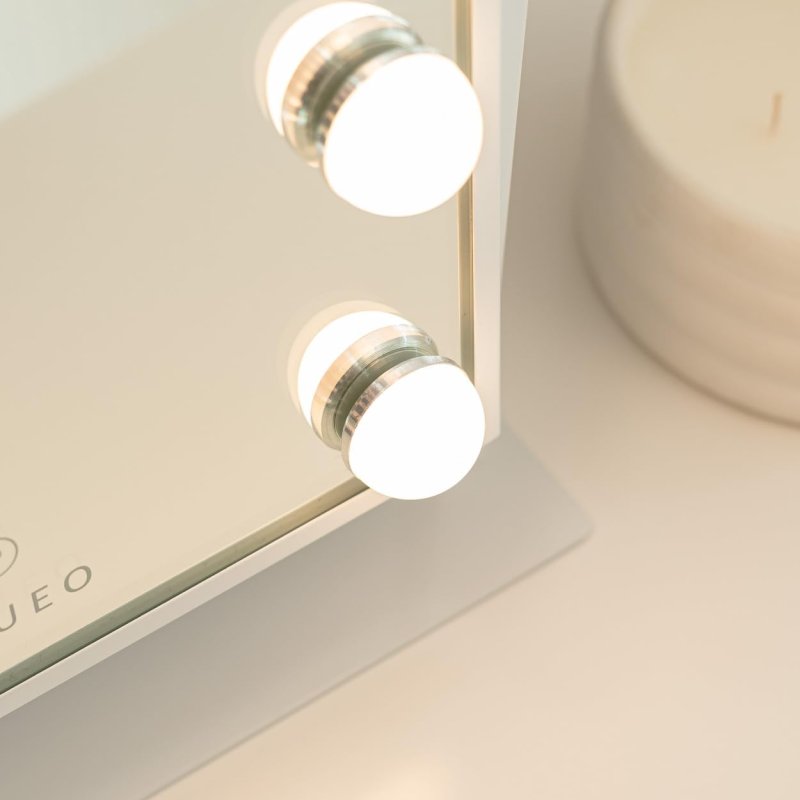 Flaingueo Iroir Aquillage Luineux, Coiffeuse, LED 15 Luières, 3