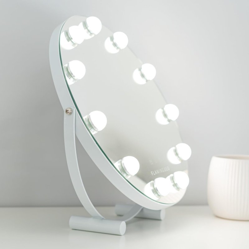 EUSTUMA Base rotante per display a LED, con luce colorata, adatta per opere d'arte sferiche in cristallo, decorazione per feste e festività. (legno