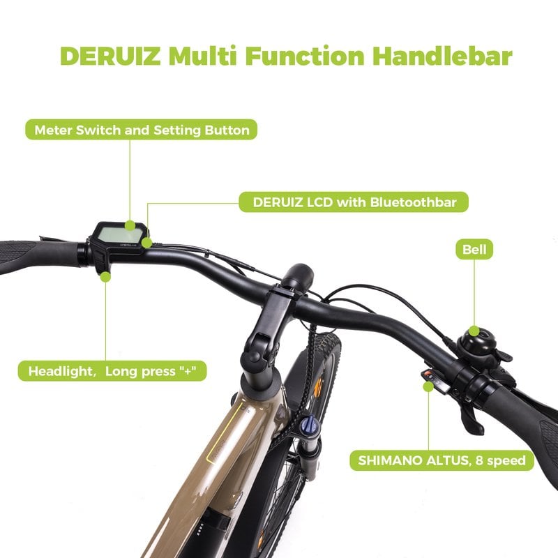 Vélo électrique DERUIZ Trekking 2025 - 28 Pouces, 250W, Batterie 644Wh, 95% Neuf
