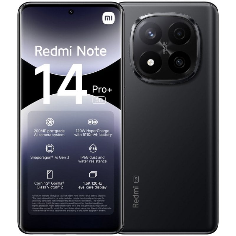 Image of Xiaomi rossomi Note 14 Pro Plus 5G 12/512GB Nero Mezzanotte Sbloccato