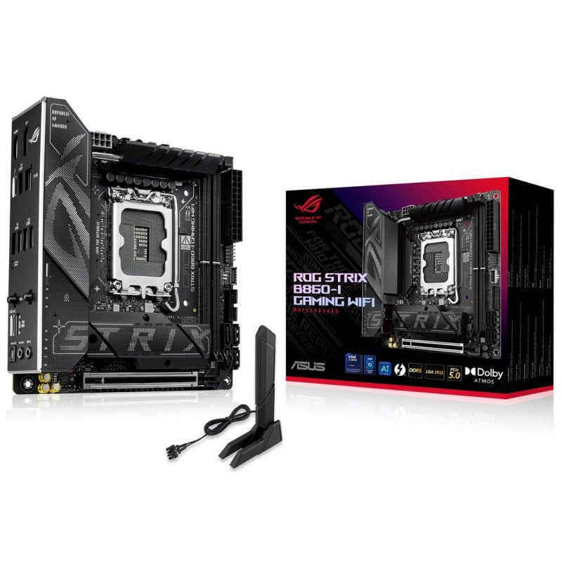 Image of ASUS ROG STRIX B860-I SCHEDA DA GIOCO WIFI,INTEL,1851,B860,4DDR5,USB 10GBPS,ITX