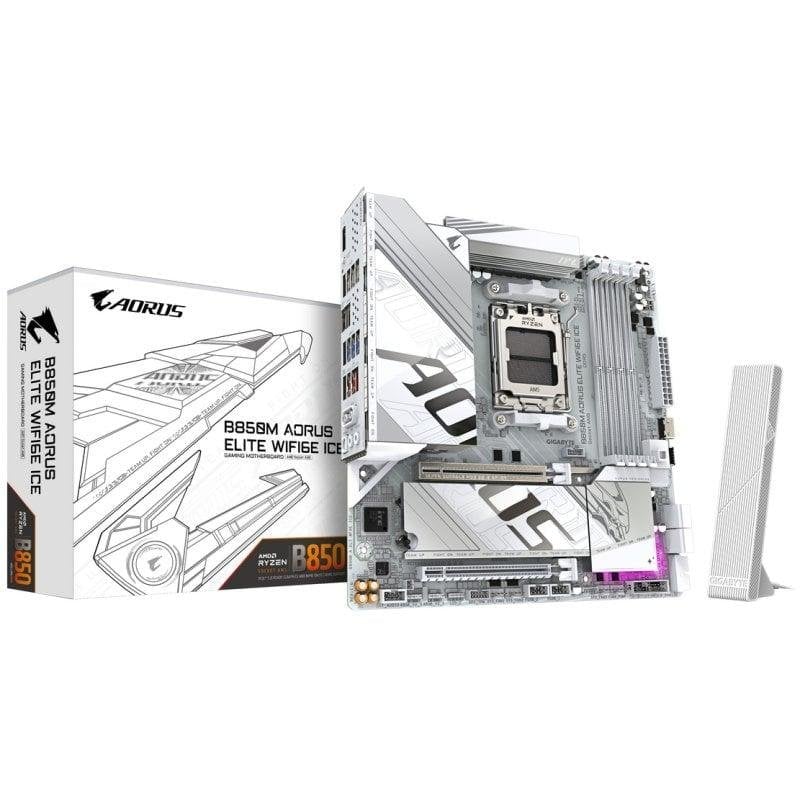 Motherboard Gigabyte B850M AORUS ELITE WIFI6E ICE AMD B850 AM5 DDR5 micro ATX WiFi 6E