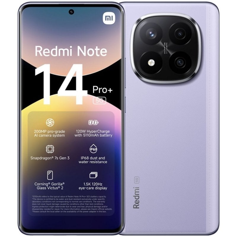 Xiaomi Redmi Note 14 Pro Plus 5G 8/256GB Violeta Lavanda Libre