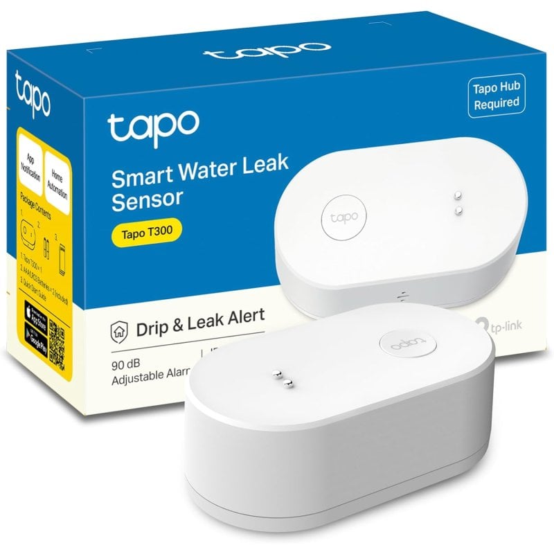 TP-Link Tapo T300 Sensor Inteligente de Fugas de Agua con Alarma 90dB