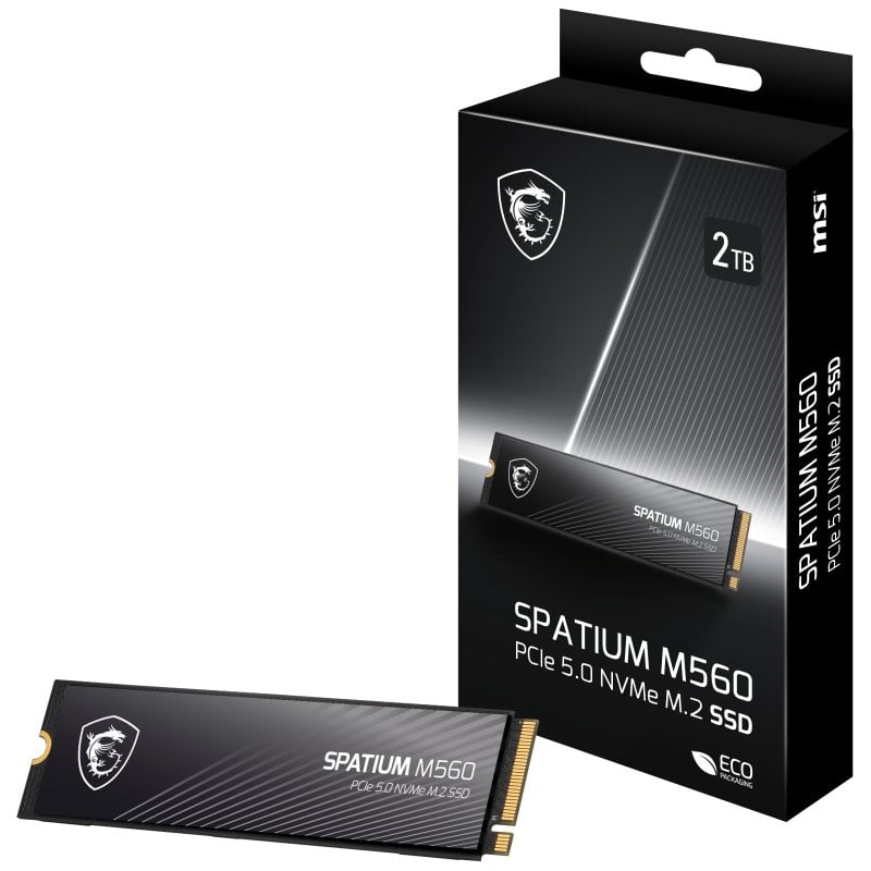 Image of MSI SPATIUM M560 2TB SSD 10300MB/s NVMe PCIe 5.0 M.2 Gen5 3D NAND