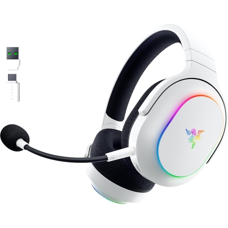 Razer Barracuda X Chroma Auriculares Gaming Inalámbricos 2.4GHz/Bluetooth Blancos