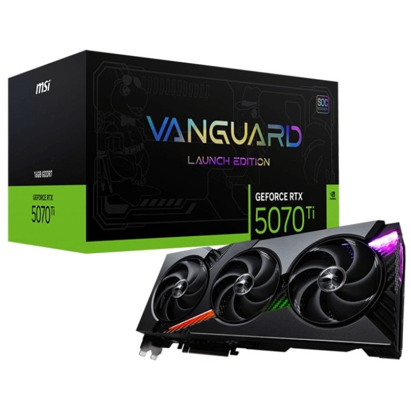 MSI GeForce RTX 5070 Ti VANGUARD SOC ÉDITION DE LANCEMENT 16 Go GDDR7 Reflex 2 RTX AI DLSS4 MSI GeForce RTX 5070 Ti VANGUARD SOC ÉDITION DE LANCEMENT 16 Go GDDR7 Reflex 2 RTX AI DLSS4
