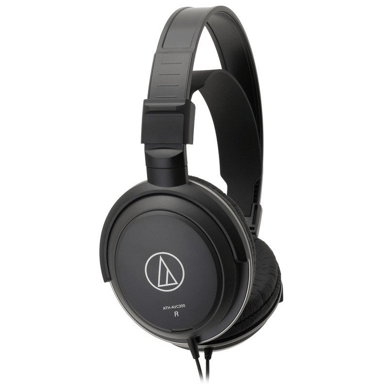 Image of Cuffie dinamiche chiuse Audio-Technica ATH-AVC200 con connettore stereo da 6,3 mm/3,5 mm, nere