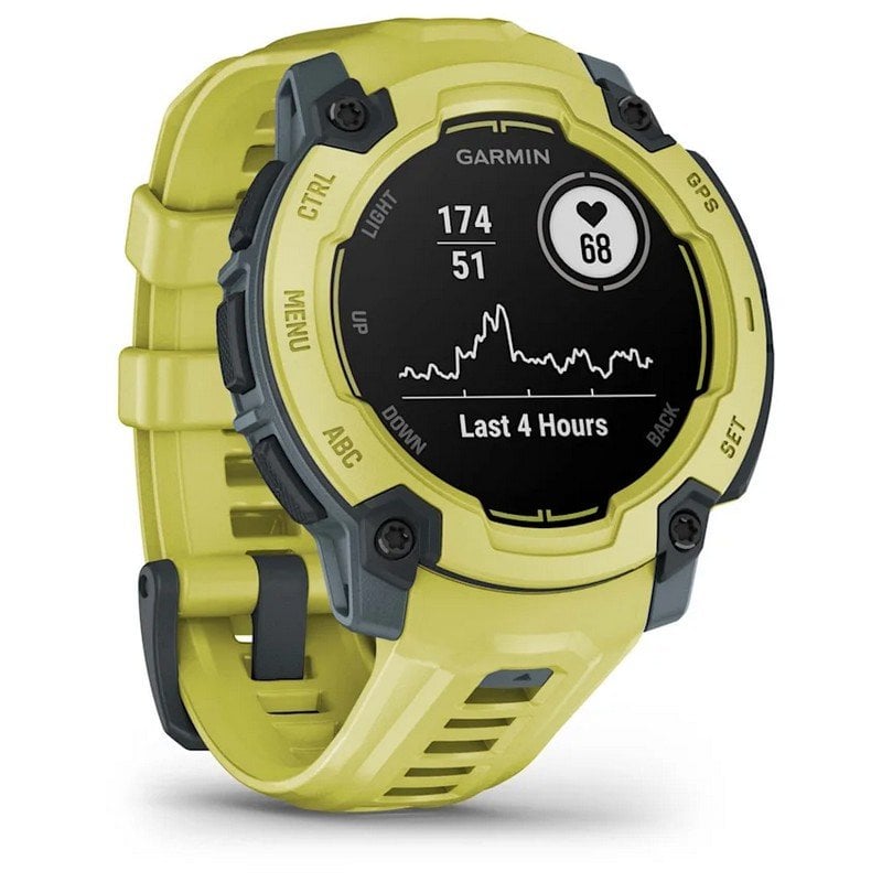 Image of Garmin Instinct E 45mm GPS Smartwatch 10ATM Giallo con cinturino giallo