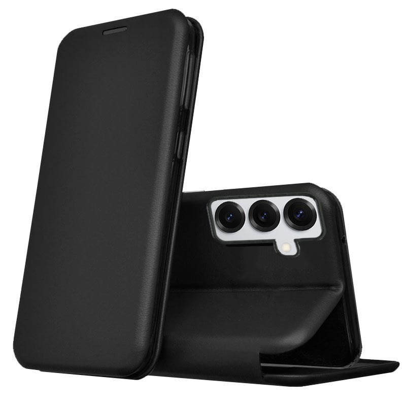 Image of Custodia Flip Cover Elegance nera per Samsung Galaxy S24 / S25