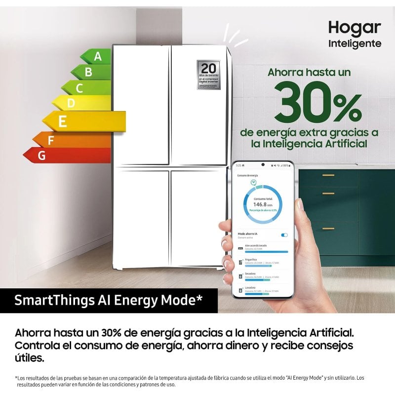 Réfrigérateur Combiné Samsung RF59C70TES9 – 649 L Acier Inox
