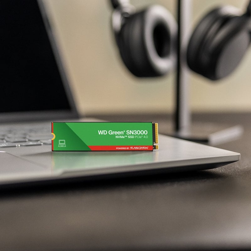 Disco Rígido WD Green SN3000 1TB SSD NVMe PCIe 4.0 M.2 Gen4 QLC 3D