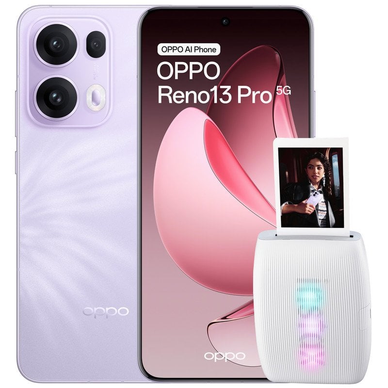 Image of Smartphone OPPO Reno13 Pro 5G con AI 12 GB/512 GB 6,83" 120 Hz AMOLED 50 MP IP69 5.800 mAh 80 W Viola