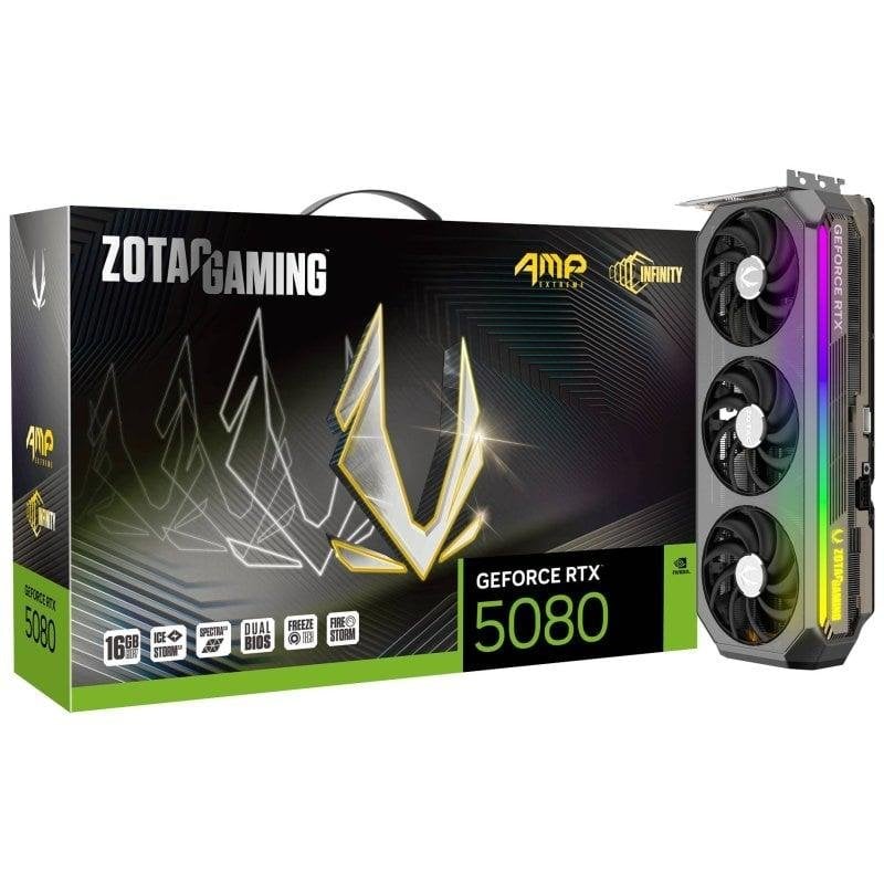 Carte Graphique Zotac GeForce RTX 5080 AMP Extreme INFINITY 16GB GDDR7 Reflex 2 RTX AI DLSS4