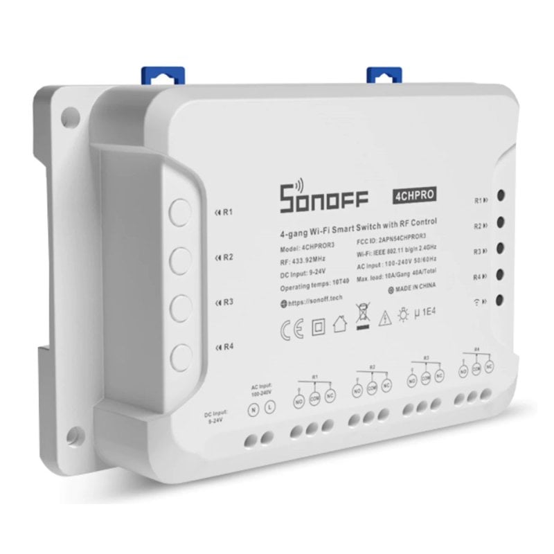 Image of Sonoff 4ch Pro R3 Smart Wifi Modulo interruttore wireless bianco