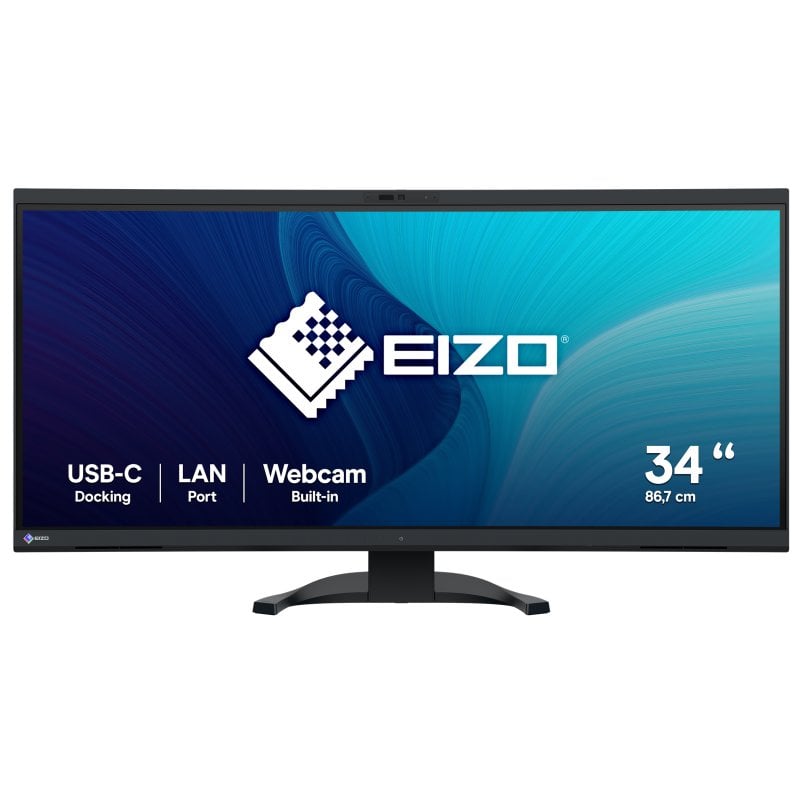 Eizo FlexScan EV3450XC 34.1' LED IPS UltraWide QHD Curvo com Altifalantes, Altura Ajustável, Webcam e USB-C