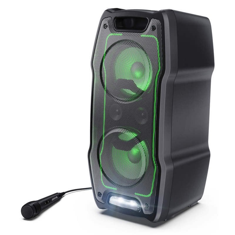 Image of Altoparlanti per feste Sharp PS-931 con microfono TWS Bluetooth 5.3 2xUSB, luce RGB 2x6,3 mm, 180 W, 13 ore, nero.