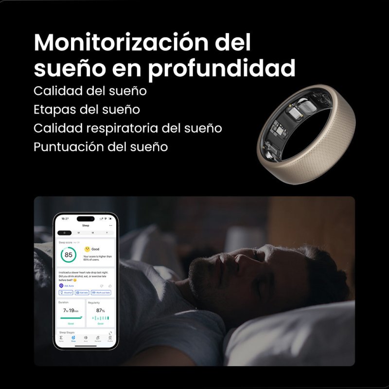 Amazfit Helio Ring Anillo Inteligente Talla 10 (66mm) Titanio