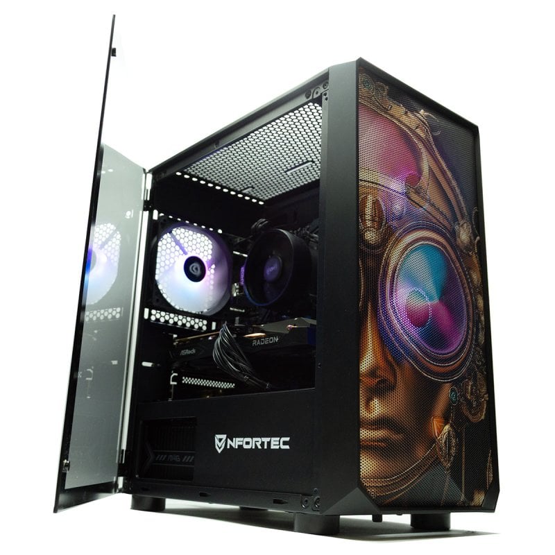 Image of PcCom Lite AMD Ryzen 5 5500 / 16 GB / 1 TB SSD / RX6600 - Steampunk