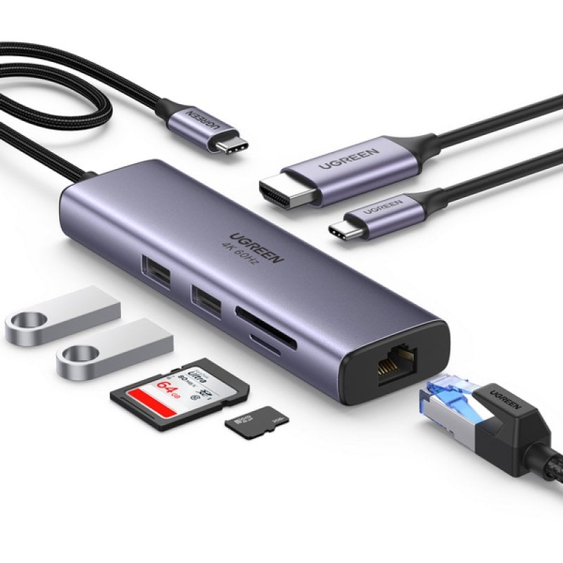 Image of Hub UVerde 7in1 4k Hdmi Usb C