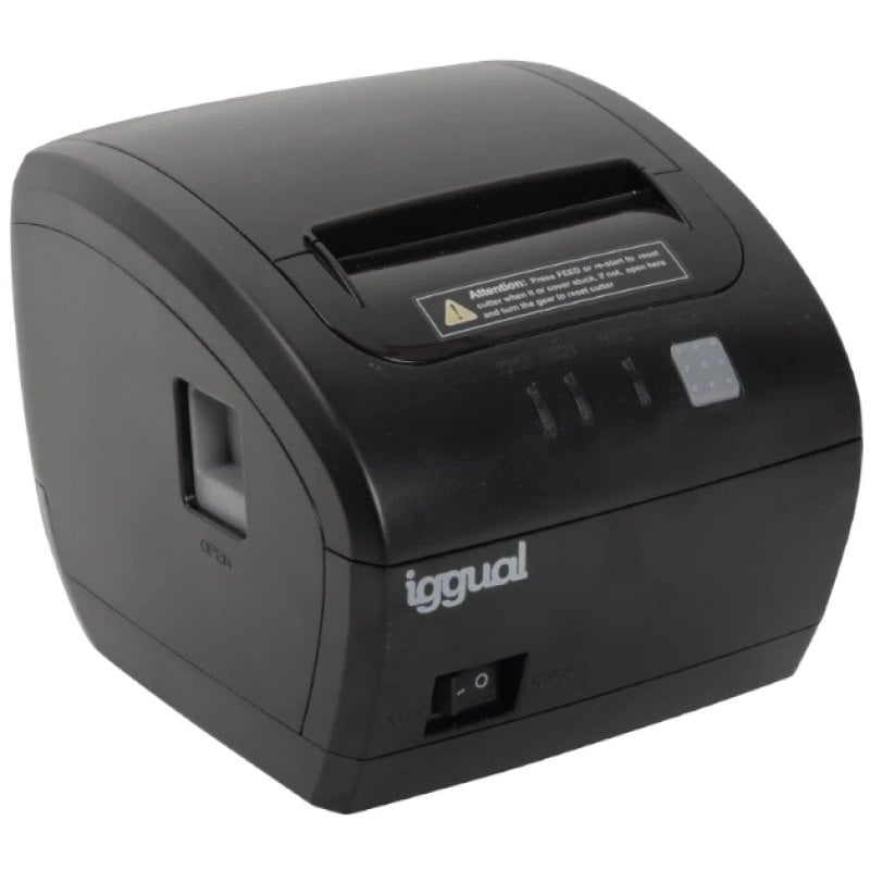 Image of iggual TP7001 Stampante termica per biglietti Dual USB+RS232 nera