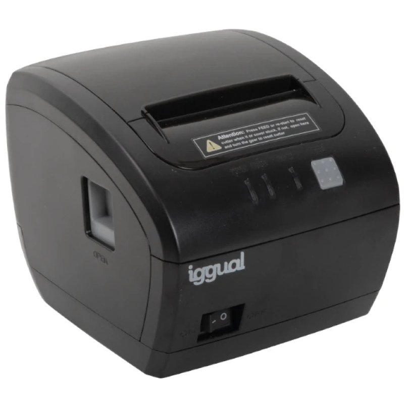 Image of iggual TP7001 Stampante termica per biglietti USB+RS232+RJ45 Nero