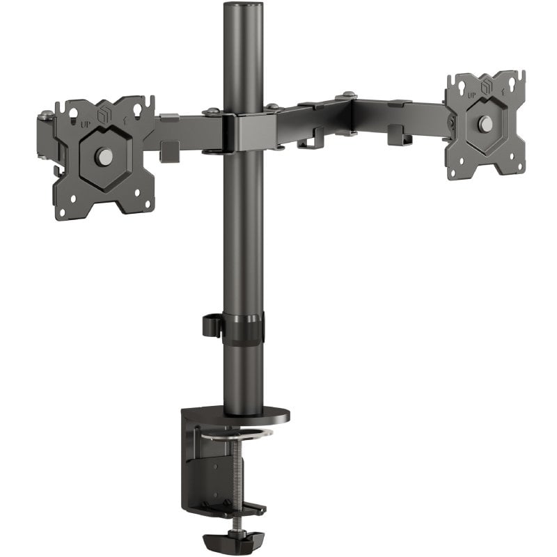 Image of Supporto per doppio monitor Onkron da 13 a 32 pollici - Supporto per schermo del computer fino a 8 kg per braccio - Supporto per 2 monitor Max Vesa 100x100 / Supporto per schermo PC inclinabile D221e-b Nero cod079