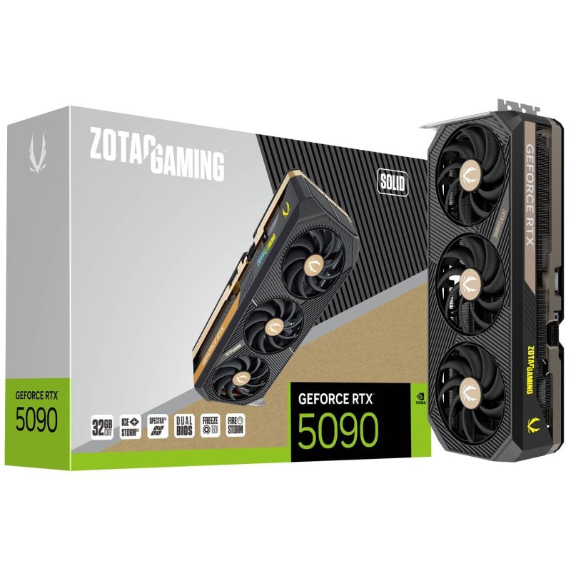 Image of Scheda grafica ZOTAC GAMING GeForce RTX 5090 SOLID da 32 GB GDDR7 Reflex 2 RTX AI DLSS4