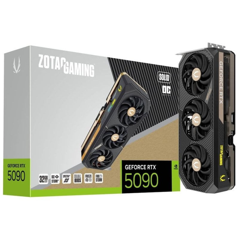 Image of Scheda grafica ZOTAC GAMING GeForce RTX 5090 SOLID OC da 32 GB GDDR7 Reflex 2 RTX AI DLSS4