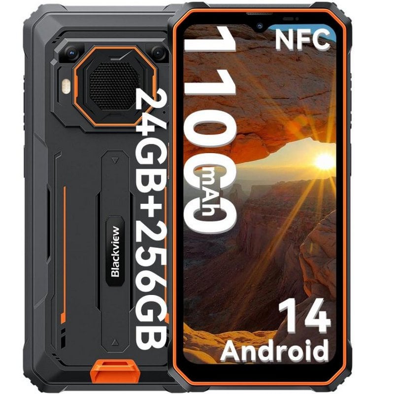 Image of neroview BV6200 Plus 8GB/256GB Smartphone Android 14 Arancione