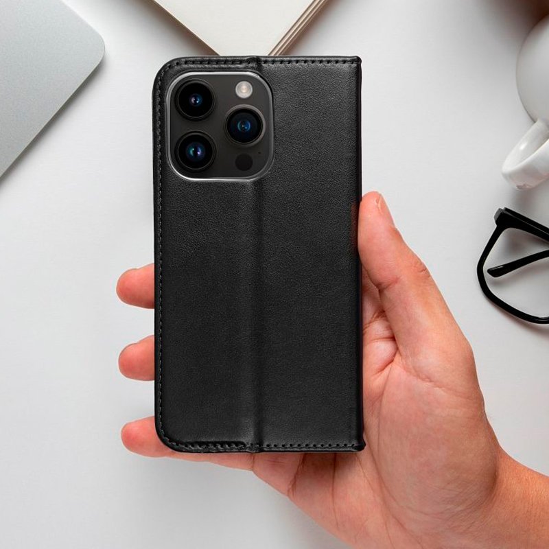 Custodia Flip Cover Con Chiusura Magnetica Per Lenovo Moto C Plus - Nero, Protezione Antiurto