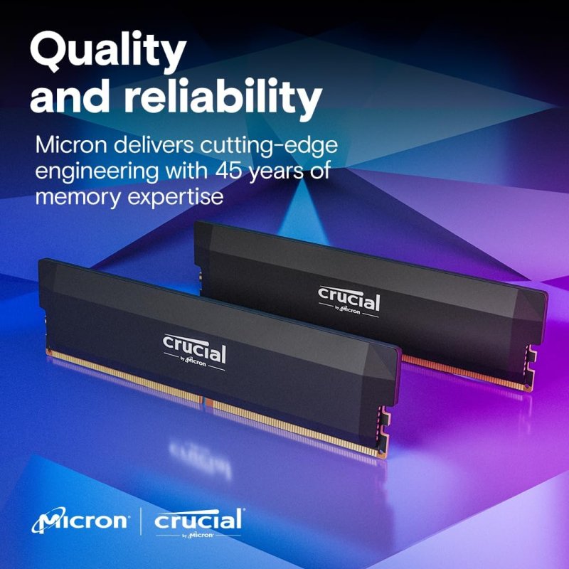 Crucial Pro OC DDR5 6400MHz 32GB 2x16GB CL38 Intel XMP 3.0 y AMD