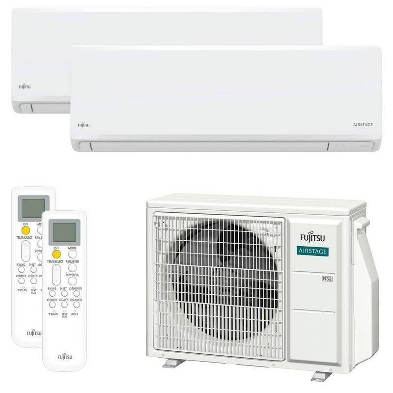 Climatiseur Multi-split 2x1 Fujitsu ASY3525U11MI-KN 2,50 3,40 kW A+++ Réversible Wi-Fi