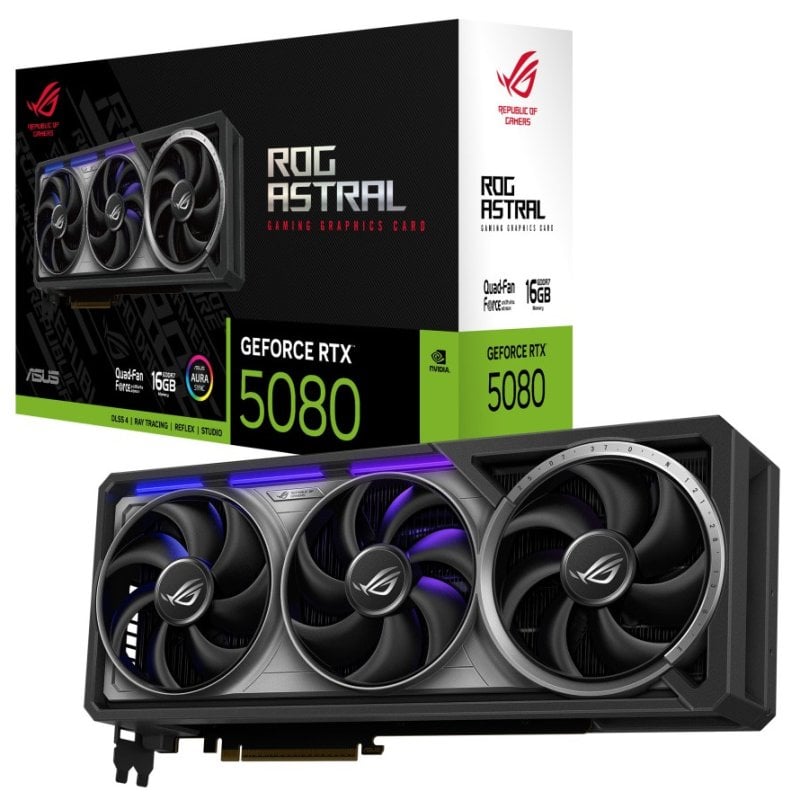 Carte graphique ASUS ROG Astral GeForce RTX 5080 16 Go GDDR7 Reflex 2 RTX AI DLSS4 Carte graphique ASUS ROG Astral GeForce RTX 5080 16 Go GDDR7 Reflex 2 RTX AI DLSS4