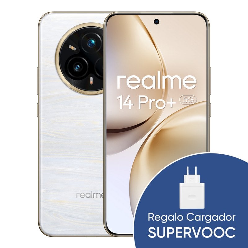 Image of Realme 14 Pro Plus 5G 12GB/512GB Smartphone 6.83" 120Hz 80W Android 15 Bianco + Caricabatterie 120W cod079