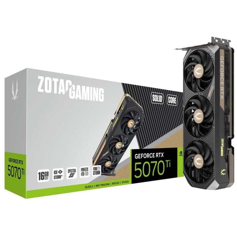 Image of Scheda grafica ZOTAC GAMING GeForce RTX 5070 Ti SOLID CORE 16 GB GDDR7 Reflex 2 RTX AI DLSS4