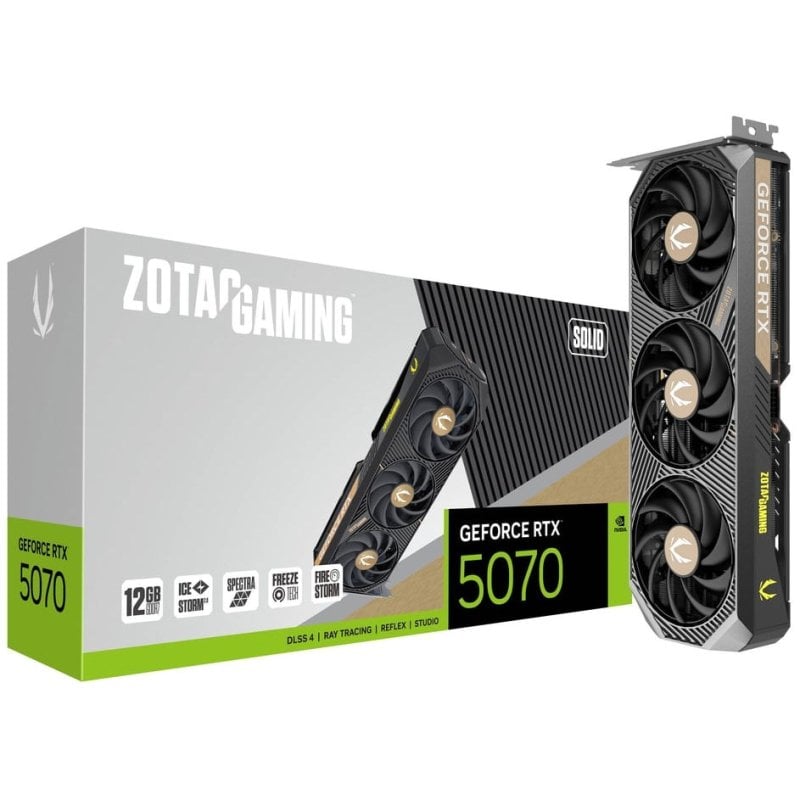 Image of Scheda grafica ZOTAC GAMING GeForce RTX 5070 SOLID da 12 GB GDDR7 Reflex 2 RTX AI DLSS4