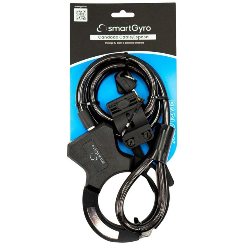 Image of Sistema di sicurezza ad alta sicurezza Smartgyro Cable Lock/Handcuff con 2 chiavi per monopattini elettrici